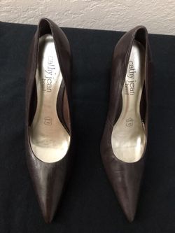 Brown Cathy jeans heels