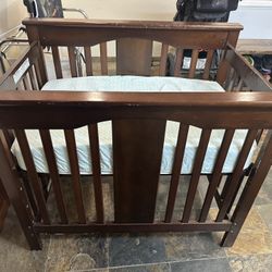 Mini Crib With mattress 
