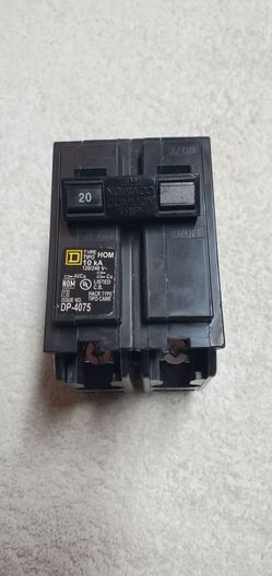 Square D Homeline 2pole 20amp breaker