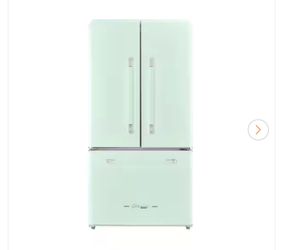 Classic Retro 36 in 21.4 cu. ft. 3-door French Door Refrigerator with Ice Maker in Summer Mint Green, Counter Depth