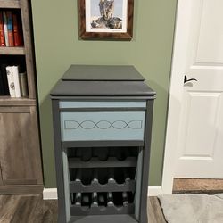 Columbia Victrola Cabinet Wine Storage Repurposed 42”h X 21”d X 19”w