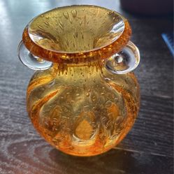 Glass Flower Vase, Vintage, 