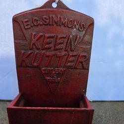 Vintage Cast Metal KEEN KUTTER Match Holder