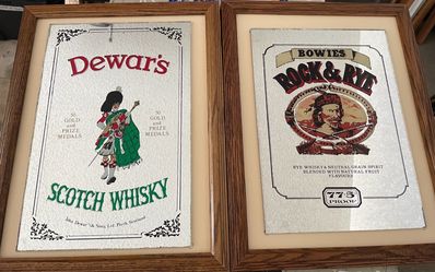 Vintage Liquor Mirrors & Jewelry Boxes