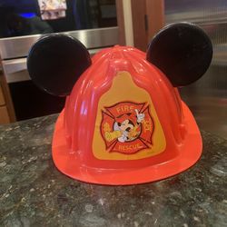 Vintage Disney Mickey Mouse Firefighter Fire Rescue Hard Hat 