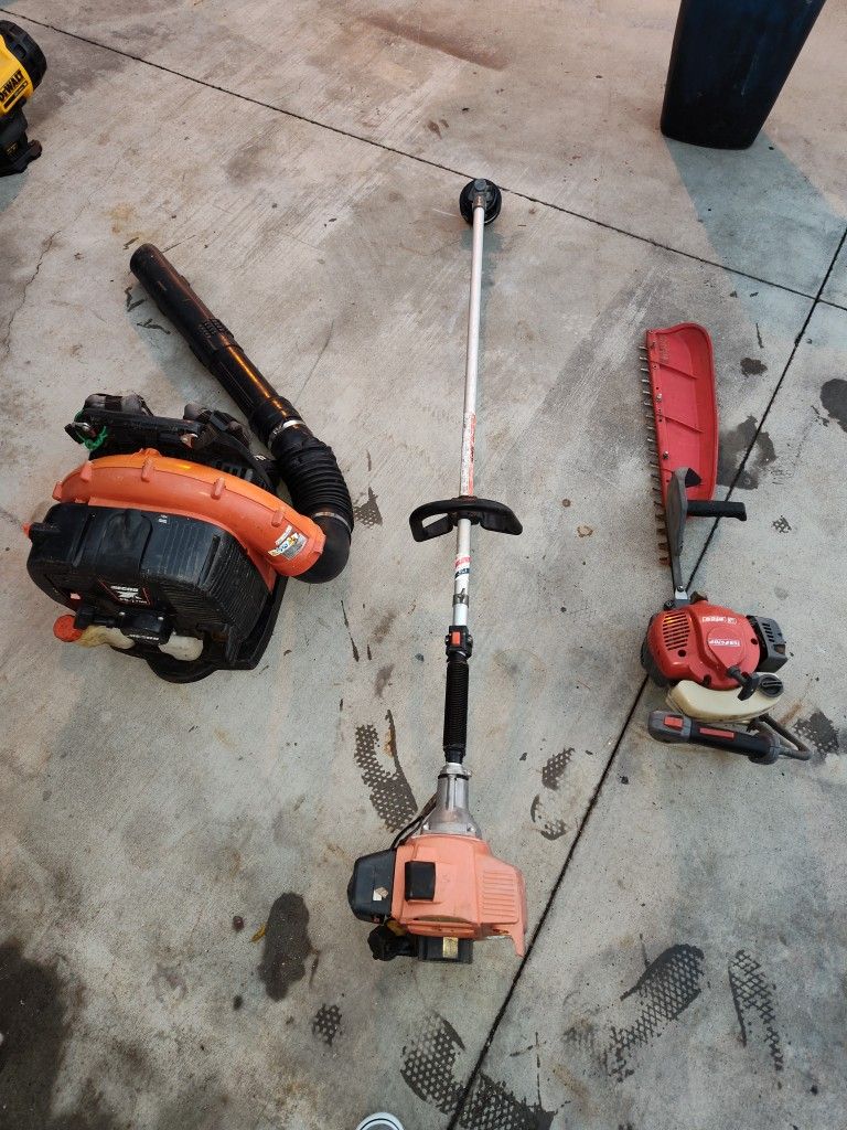 ECHO PB-770H LEAF BLOWER KAWASAKI TJ35E  WEED EATER EDCO TGS 2470P HEDGE TRIMMER