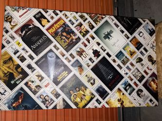 Large 54"/33" Custom High Quality Canvas Wall Art W LED String Lights - Oscar Classic Movies & Shows