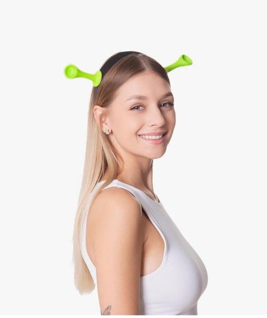 1791: New Green Ears Headband Costume - Adult Womens Mens Teens Alien Cosplay Halloween Costumes Family XL, Sherk, Ogres