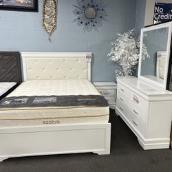 4PC White Queen Bedroom Set 🔥SALE🔥