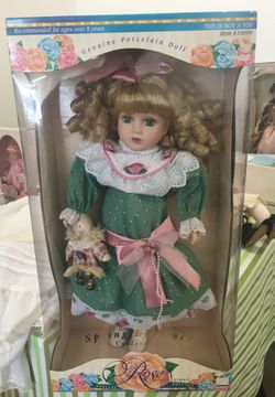 Beautiful 18” porcelain doll! “Spring Elegance” New in box.