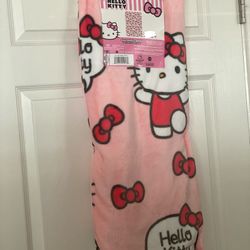 Hello Kitty Pink Bow Blanket