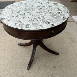Round antique table