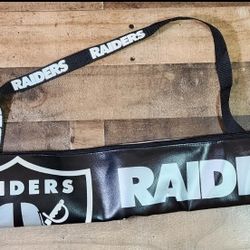 NFL Las Vegas Raiders Cooler Tube Sleeve Beach Can Koozie Beer Soda Sling Bag