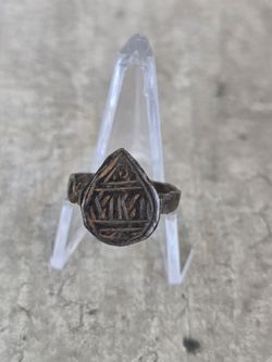 Medieval Crusaders Silver Signet Ring Shield Bezel – Certificate Included (Broken Hoop)