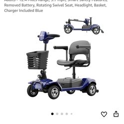 T5 Mobility Scooter, 4-Wheel Mobility Scooter for Adults - 16.8 Miles Range, 5 Mph, Smart Safety Features, Removed Battery, Rotating Swivel Seat, Head