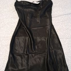 Black Cowl Neckline Mini Dress