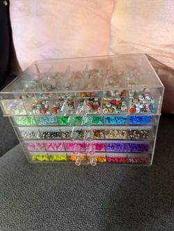 Bead Organizer with Assorted Craft Beads