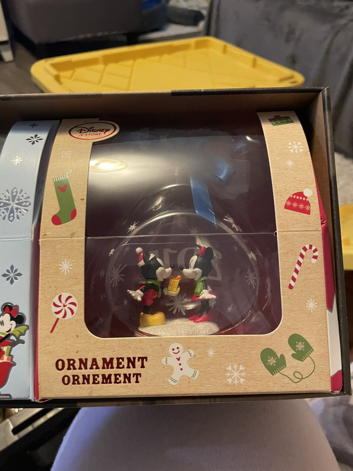 Mickey And Minnie Glass Drop Ornament 2015