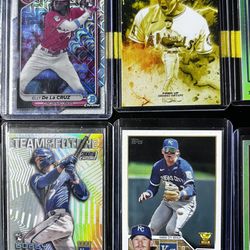 MLB Rookie Cards Lot (Witt Jr  “”“ SKENES””De La Cruz “” Caminero””