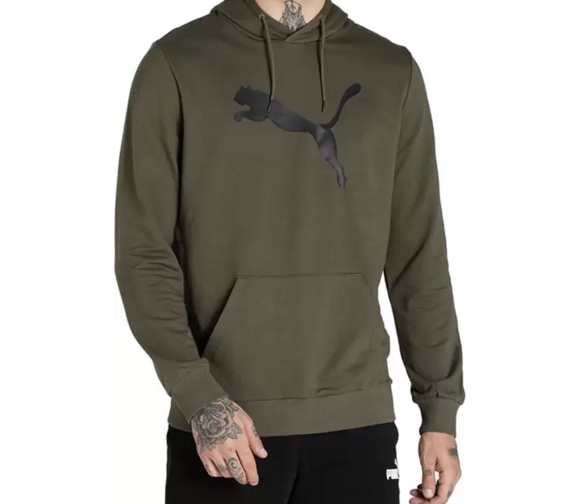 PUMA Men Full Sleeve Graphic Print Hooded Sweatshirt size Small Unisex
