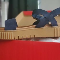 Wedges Size 10 Blue Navy