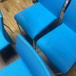 4 Turquoise And silver Chair, Dining Chair, Sofas Office Chair, Work Chair, Workout Chairs 