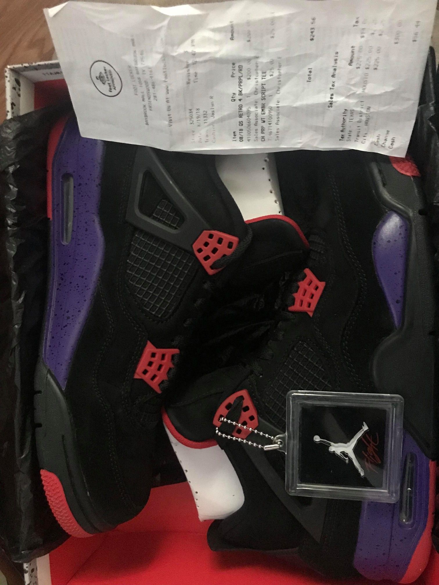 Jordans 4s raptors 2018