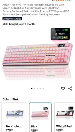 Aula Pink Keyboard Rgb