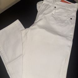 Men JEAN SHOP White Slim Jean Size 33 Medium