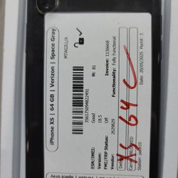 Iphone XS 64gb, Unlocked 