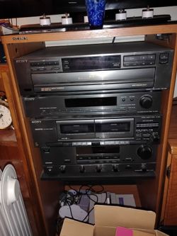 Original Sony surround sound system with two floor speakers