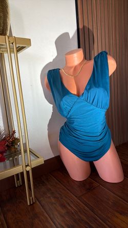 Teal Blue bodysuit EXPRESS SIZE L