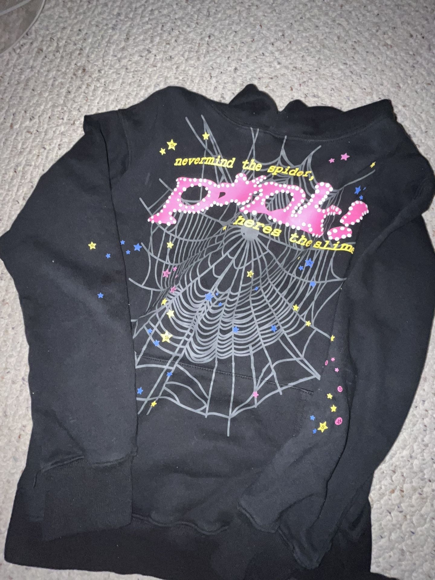 Black Punk Spider Hoodie Size S