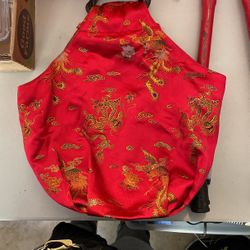 Red Dragon Print Bag