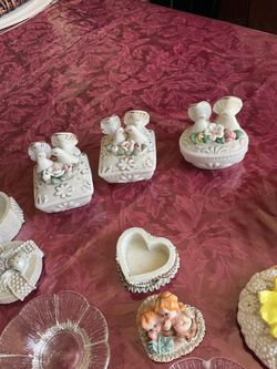 Vintage decoration Trinket Boxes, Glass Dishes, and Ashtrays Collection $5 each