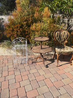 Free Wood chairs , plant stand , bed frame new in box