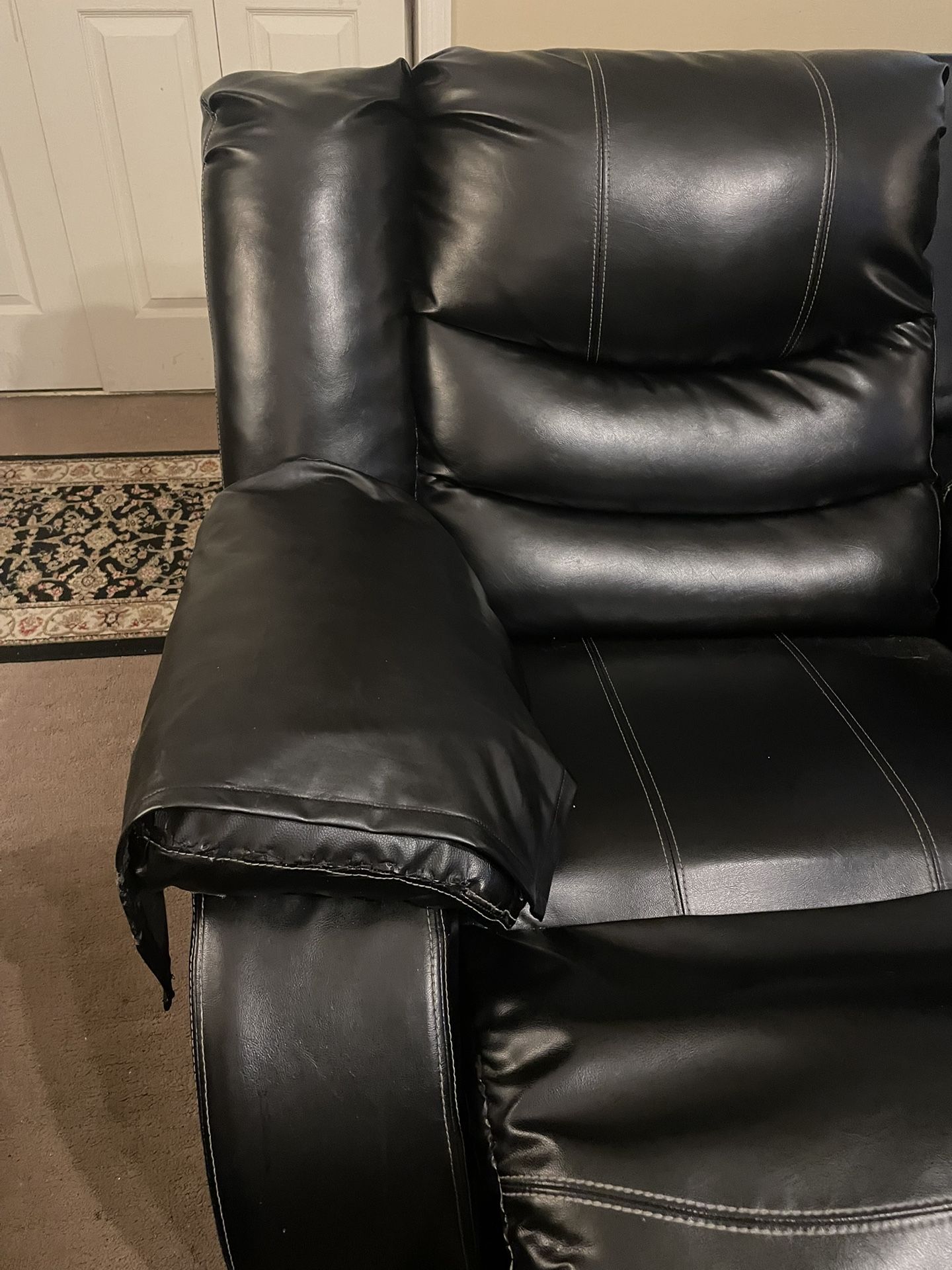Leather couch set