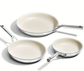 Brand New 8 and 10 inch pan without lid KITEXPERT Non Stick Frying Pans Set - 2 PieceBeige Titanium Ceramic Pan