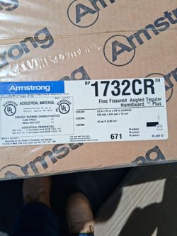 10 boxes of brand new 1732cr acoustic ceiling tiles