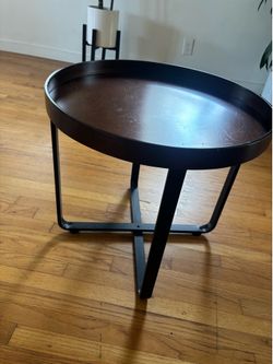 Metal coffee table brown + black