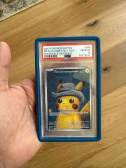 Pokemon Pikachu Van Gogh Grey Felt Hat PSA 10