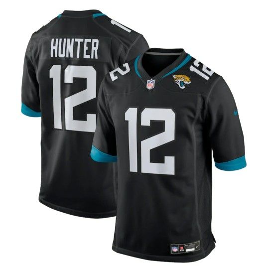 New! Travis Hunter Jacksonville Jaguars 2025 NFL Draft First Round Pick Alternate Game Player Jersey - Black


