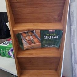 Bamboo Spice Drawer Organizer