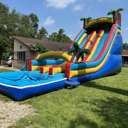 Water Slide Brincolin De Agua Bouncy Moonwalk Bounce House 