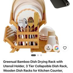 Bamboo dish drying rack