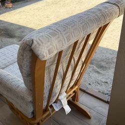 Beautiful Rocking Chair with lock and Recliner and Ottoman .