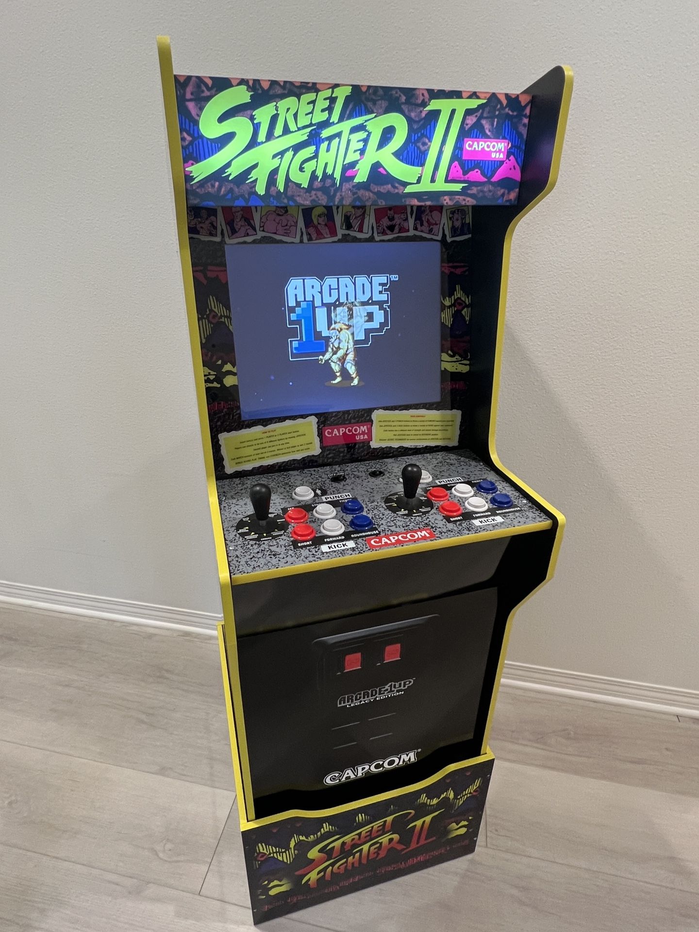 Arcade1Up Street Fighter Capcom Legacy 4 Foot Arcade Machine 12-in-1