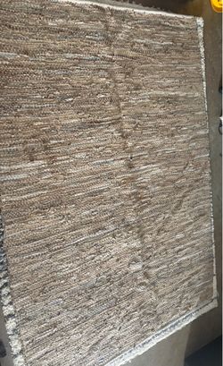 leather woven rug