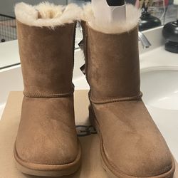 2 UGG  BAILEY BOW II BOOTS Size 3 K One BlackPair , One Chestnut Both In Great Condition .Both Come In There Boxes