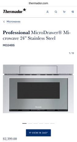 NEW Thermador Microdrawer Microwave 24” Stainless Steel